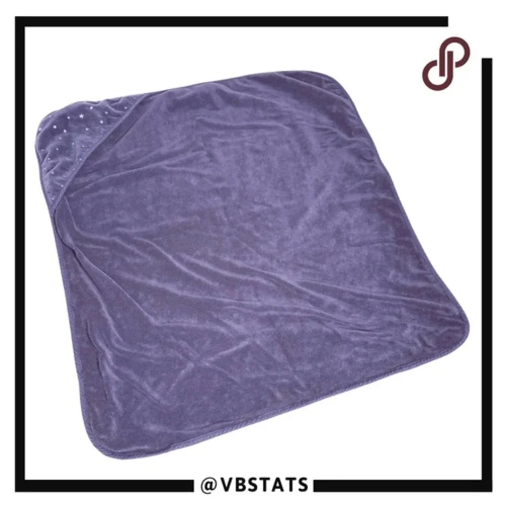 Pottery Barn Kids Unisex 100% Cotton Star Print Hooded Towel‎ Gray Size 32x28